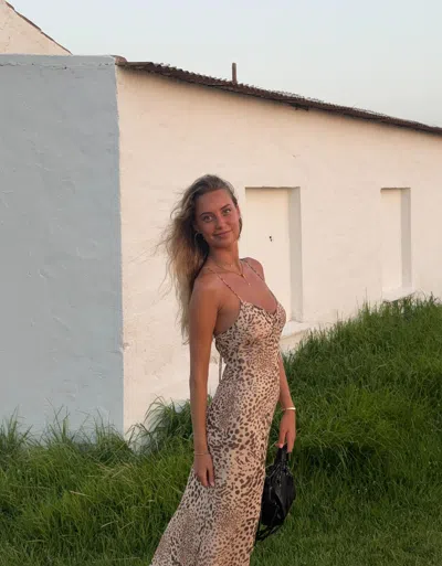 Bershka Animal Print Midi Dress
