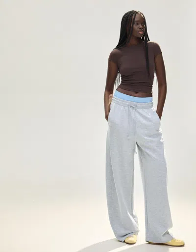 Bershka Short Sleeve T-shirt With A Scoop Neck In Brown