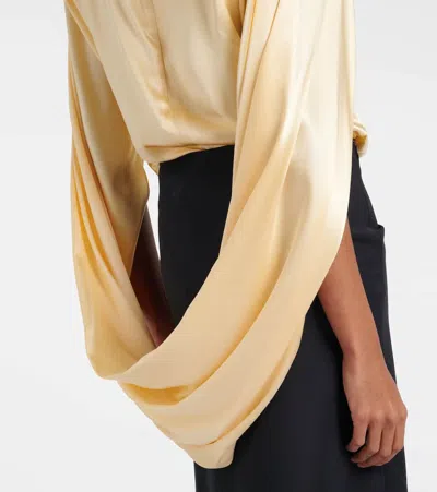 Mugler Structured Top High Neck Pleated Design In Multi