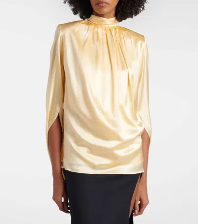 Mugler Structured Top High Neck Pleated Design In Multi