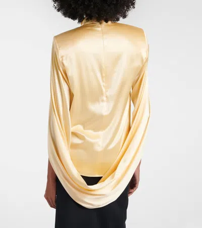 Mugler Structured Top High Neck Pleated Design In Multi