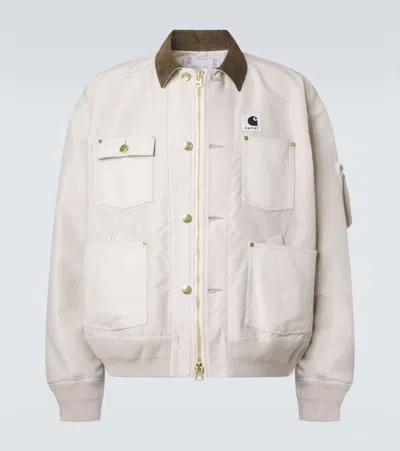 Sacai Coat Men Color White