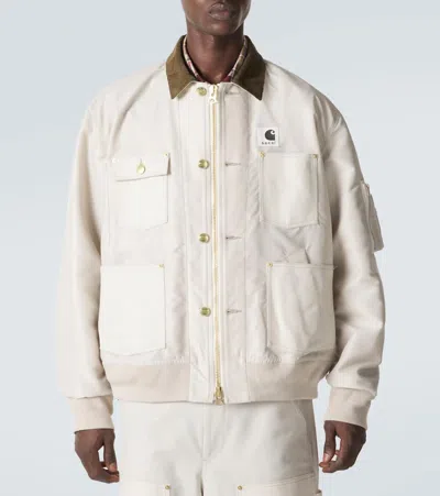 Sacai Coat Men Color White