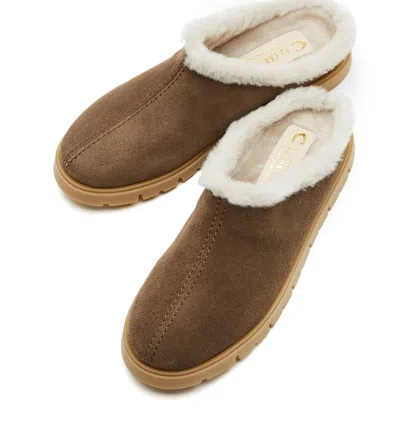 La Canadienne Eva Shearling Lined Slipper In Multi