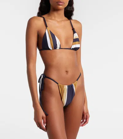 Sir String Striped Bikini Top In Multi