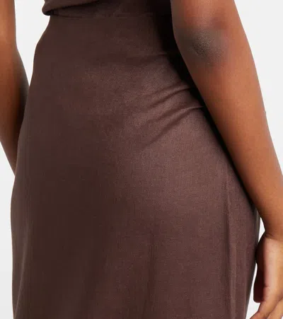 Sir Matheo Midi Skirt In Brown