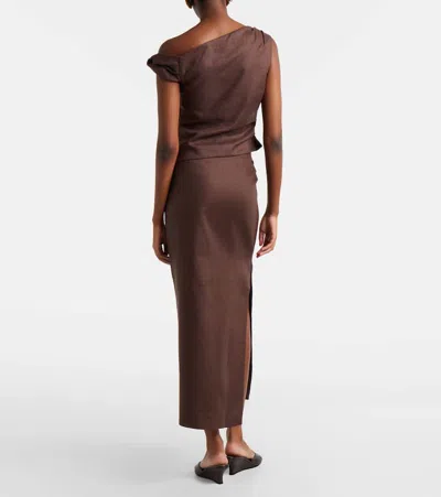 Sir Matheo Midi Skirt In Brown
