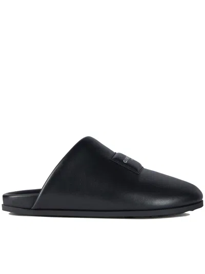 Givenchy Logo Patch Slippers In Black