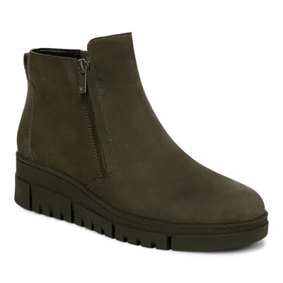 Vionic Uptown Sur Platform Wedge Bootie In Green