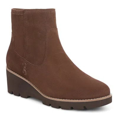 Vionic Ariana Platform Wedge Bootie In Brown
