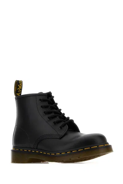 Dr. Martens Black Leather 1460 Ankle Boots In Black