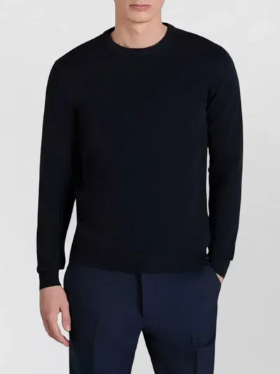 Zanone Knit Pullover Regular Fit Crew Neck In Blue