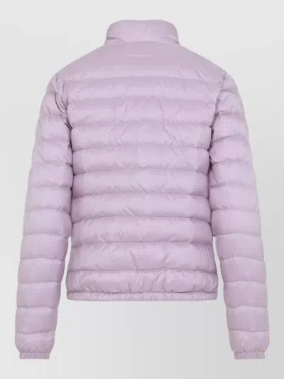 Moncler Lans Zip-up Short Padded Jacket In Purple