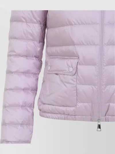 Moncler Lans Zip-up Short Padded Jacket In Purple