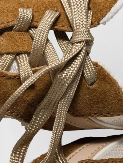 Miu Miu Gymnasium Sneakers In Technical Fabric And Suede In Multi
