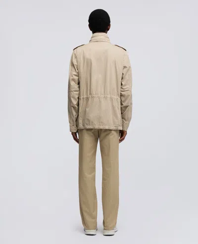Aspesi High Collar Jacket Adjustable Cuffs Epaulettes In Neutral