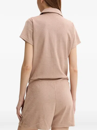 Melissa Odabash Cheryl Cotton Blend Terry Cover-up Romper In Metallic