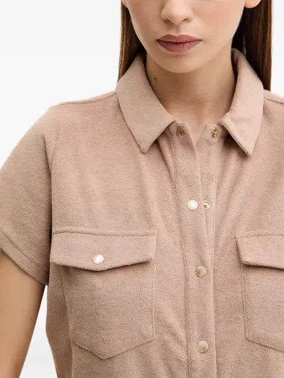 Melissa Odabash Cheryl Cotton Blend Terry Cover-up Romper In Metallic