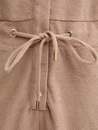 Melissa Odabash Cheryl Cotton Blend Terry Cover-up Romper In Metallic