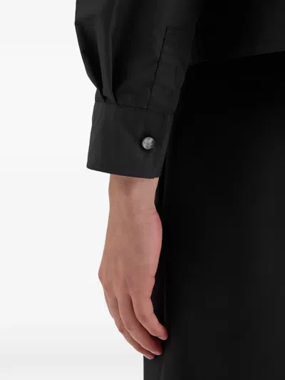 Jil Sander Technical Button Down Shirt Black In Black