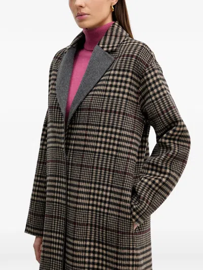 Joseph Ribkoff Checked Collared Coat In Pattern