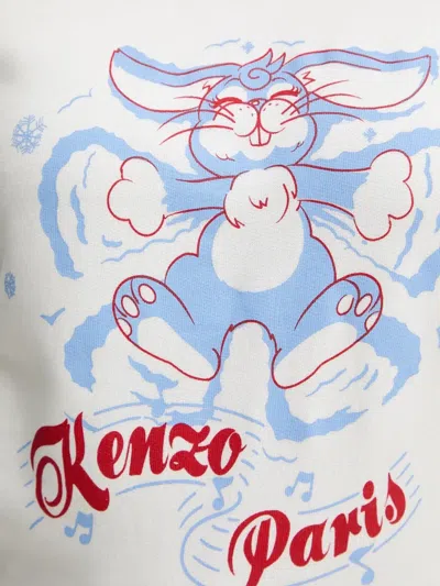 Kenzo Rabbit-print Sweatshirt In White