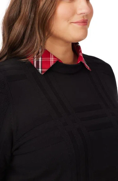 Foxcroft Layered Sweater In Black