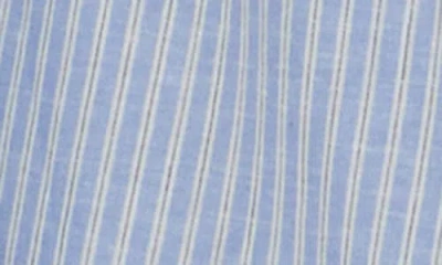 Max Studio Stripe Tie Front Cotton Blend Dress In Multi