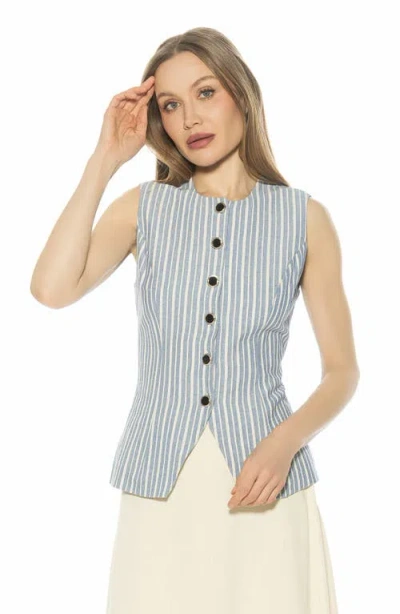 Alexia Admor Kinsley Vest Top In Blue