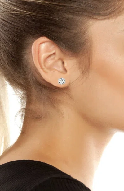 Allsaints Cube Crystal Stud Earrings In Metallic