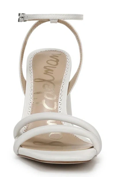 Sam Edelman Kia Block Heel Ankle Strap Sandal In White