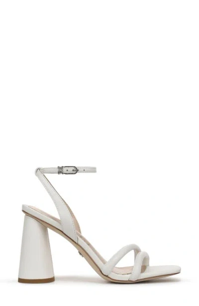 Sam Edelman Kia Block Heel Ankle Strap Sandal In White