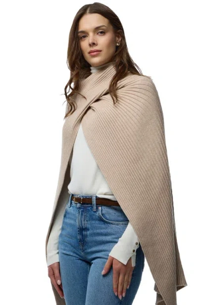 Saachi Drape Rib Wrap In Nude