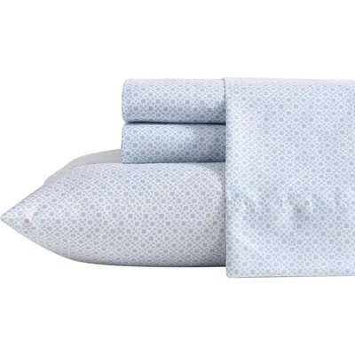 Nautica Annie Geo Cooling Microfiber Sheet Set In Blue