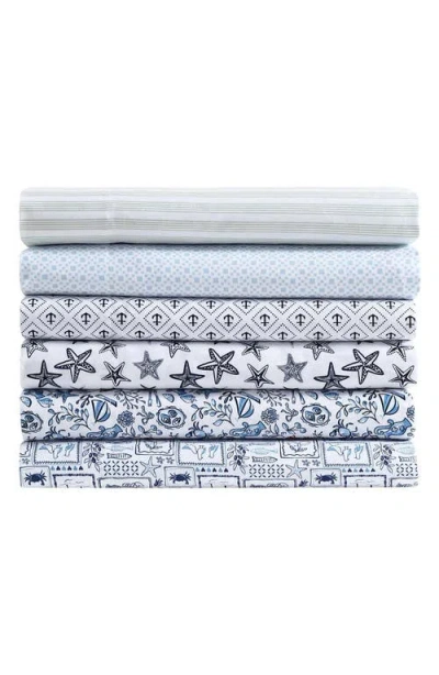 Nautica Annie Geo Cooling Microfiber Sheet Set In Blue