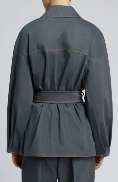 Mm By Max Mara West Belted Jacket In Multi