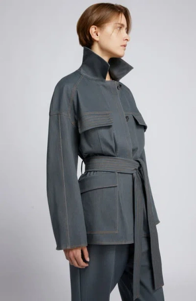 Mm By Max Mara West Belted Jacket In Multi
