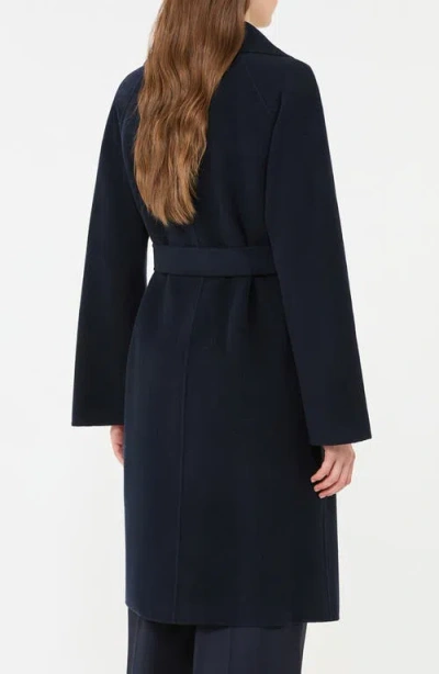 Weekend Max Mara Civada Wool Blend Coat In Blue