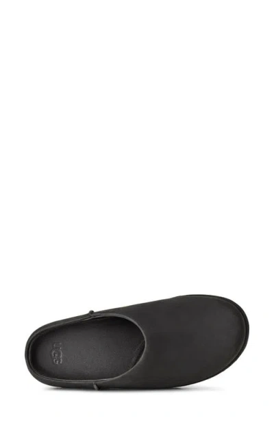 Ugg Slip-on Sabot Shoes With Rounded Toe And Matte Finish In Black
