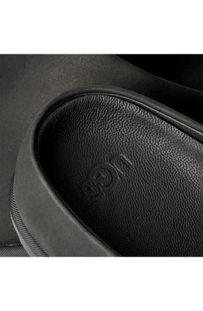Ugg Slip-on Sabot Shoes With Rounded Toe And Matte Finish In Black