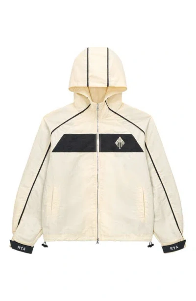 Rta Zayden Hooded Logo Jacket In Neutral