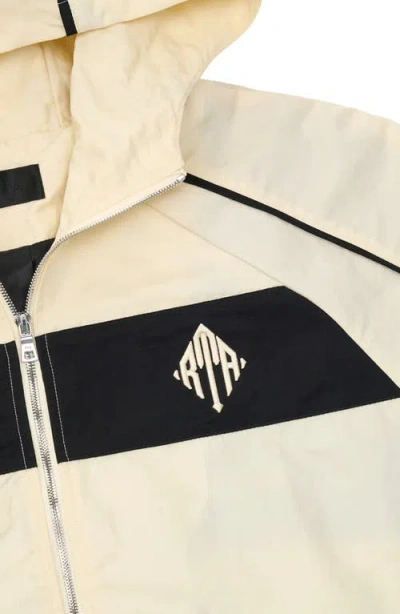 Rta Zayden Hooded Logo Jacket In Neutral