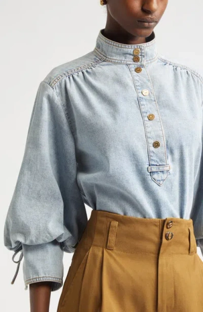 Zimmermann Kindred Spirit Denim Pullover Top In Multi