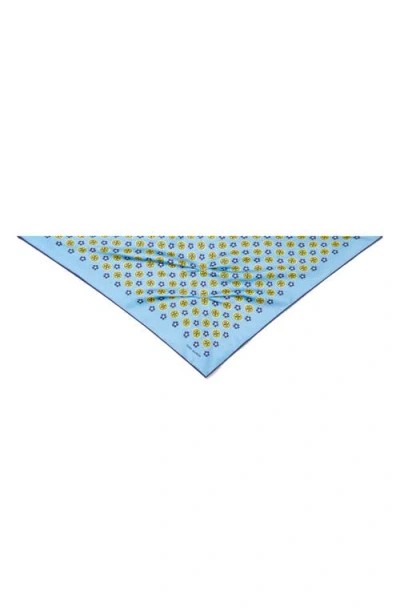 Tory Burch Silk Triangle Scarf In Blue
