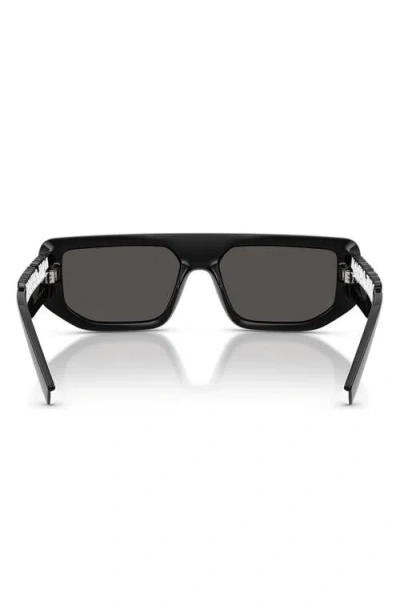 Dolce & Gabbana Rectangular Sunglasses, 56mm In Black