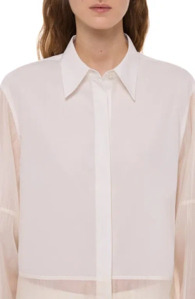 Helmut Lang Woven Button-up Shirt In Multi