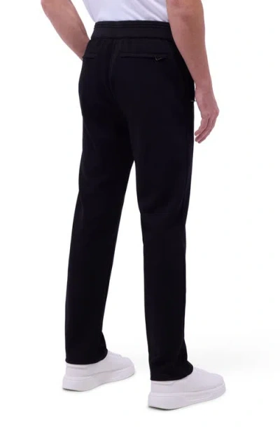 Bugatchi Soft Touch Pintuck Knit Pants In Black