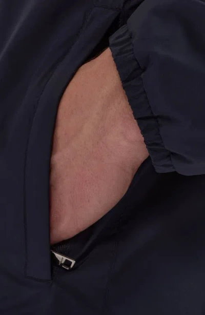 Bugatchi Performance Jacket With Removable Hood In Blue