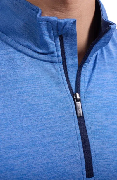 Bugatchi Quarter Zip Performance Pullover In Blue