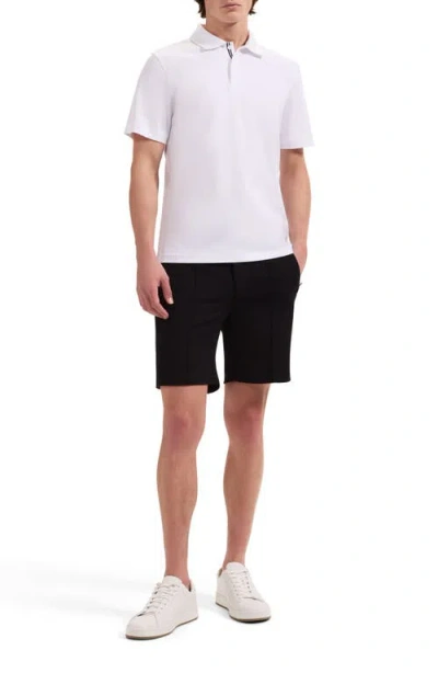 Bugatchi Three Button Performance Polo In White